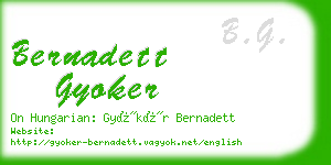 bernadett gyoker business card